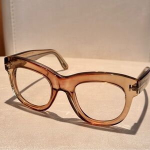 Tom Ford Womens Brown Clear Frame Glasses TF 5493 Acetate Frame Only